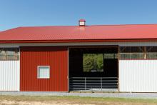 Red Metal Roof Horse Arena