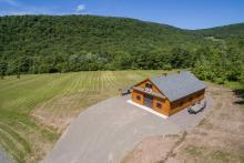 Wooden Barn Aerial View