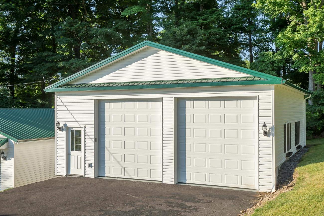 Green Metal Roof Garage