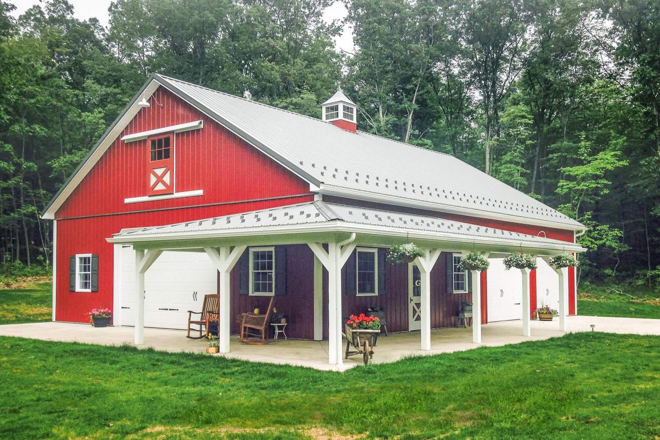 Red Metal Shed