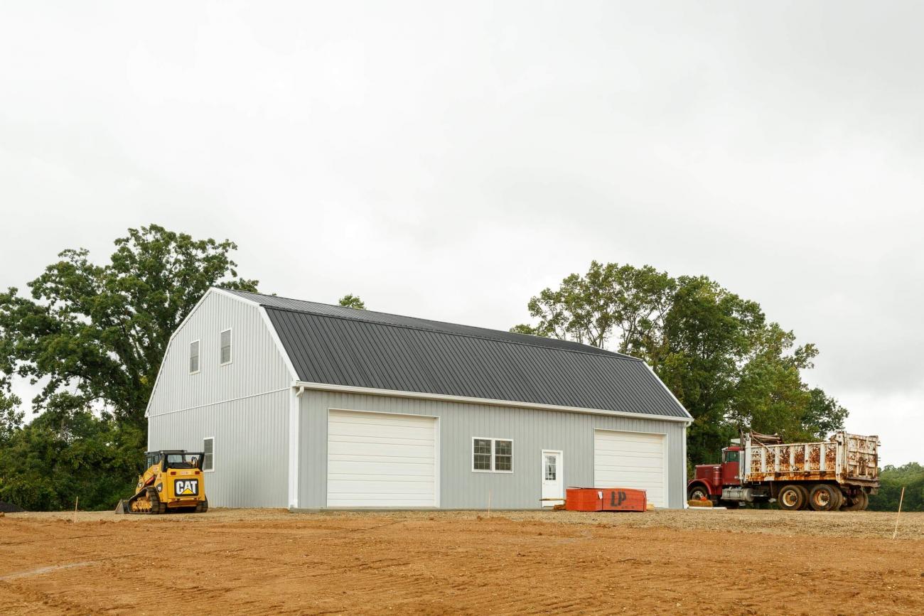 Grey Metal Shed