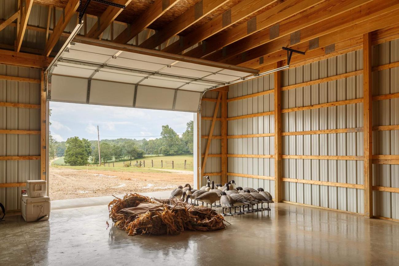 Grey Metal Shed Inside