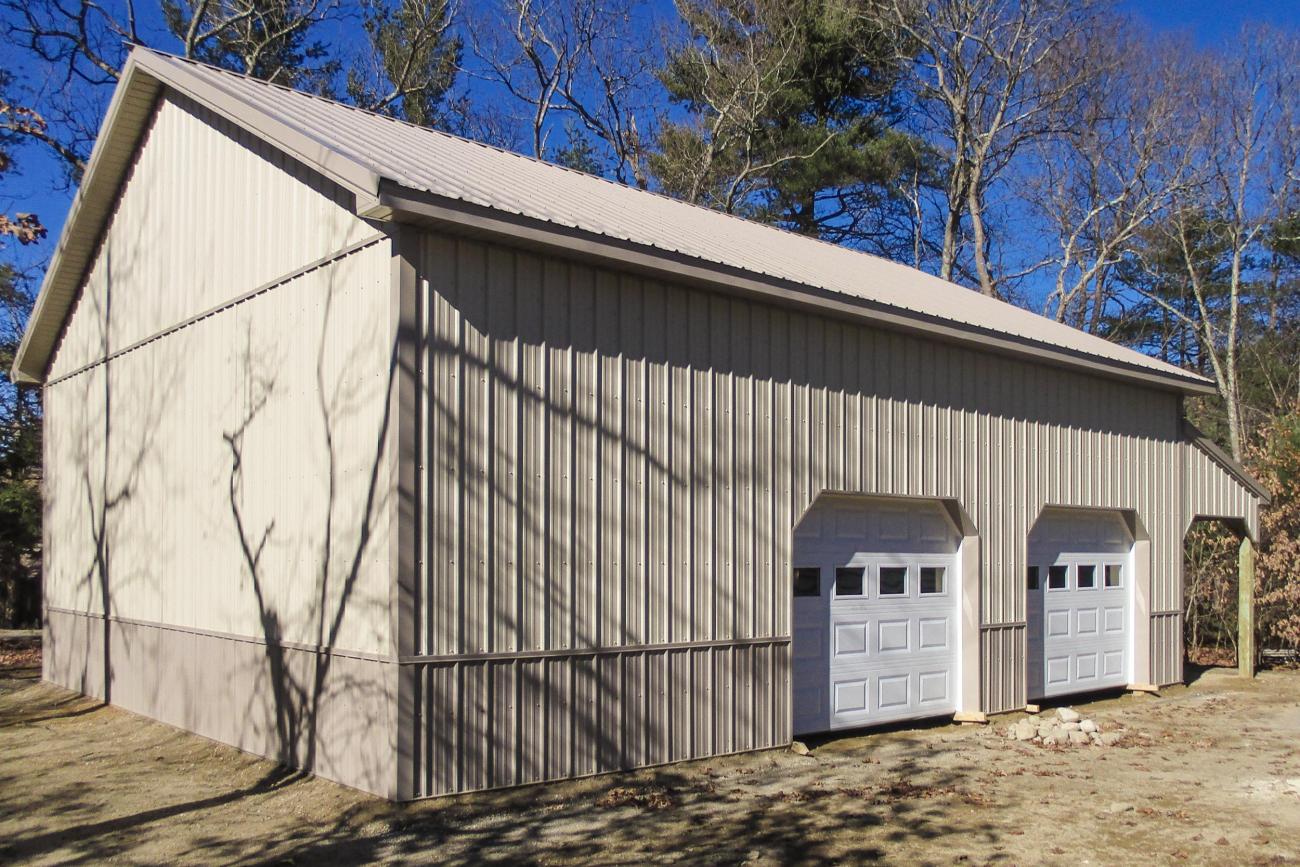 Tan Metal Garage