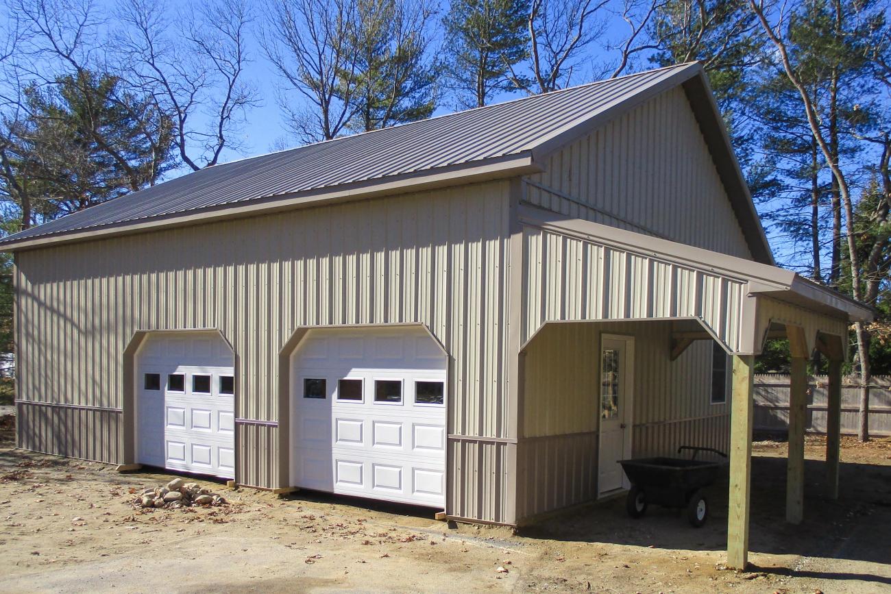 Tan Metal Garage
