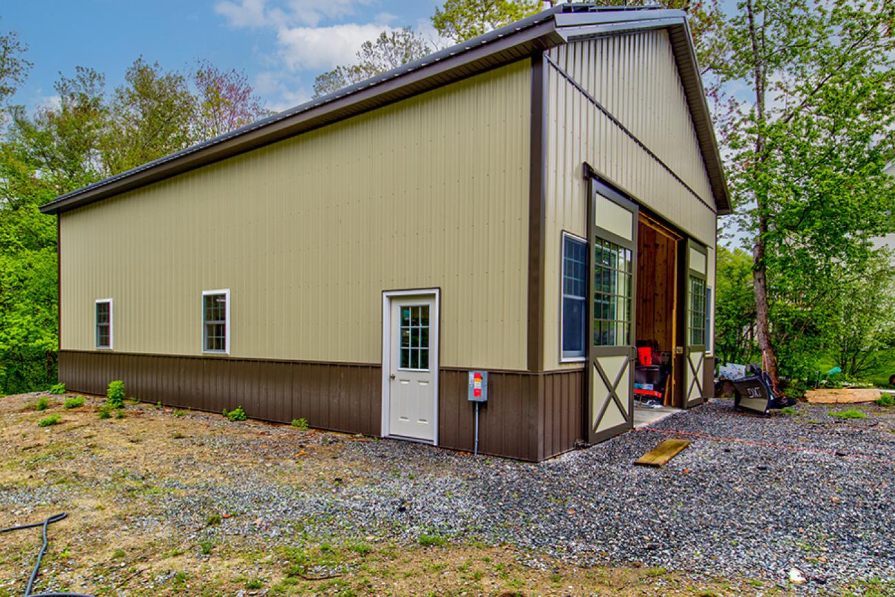 Brown Metal Barn