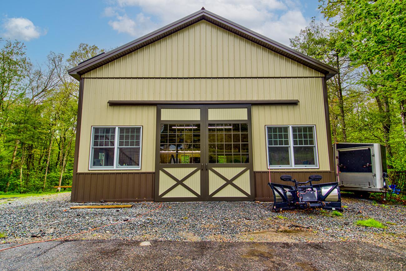 Brown Metal Barn Front