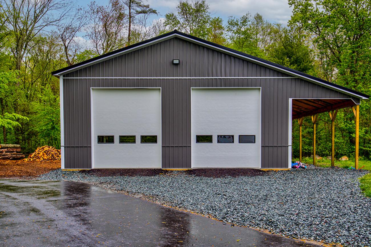 Grey Metal Garage