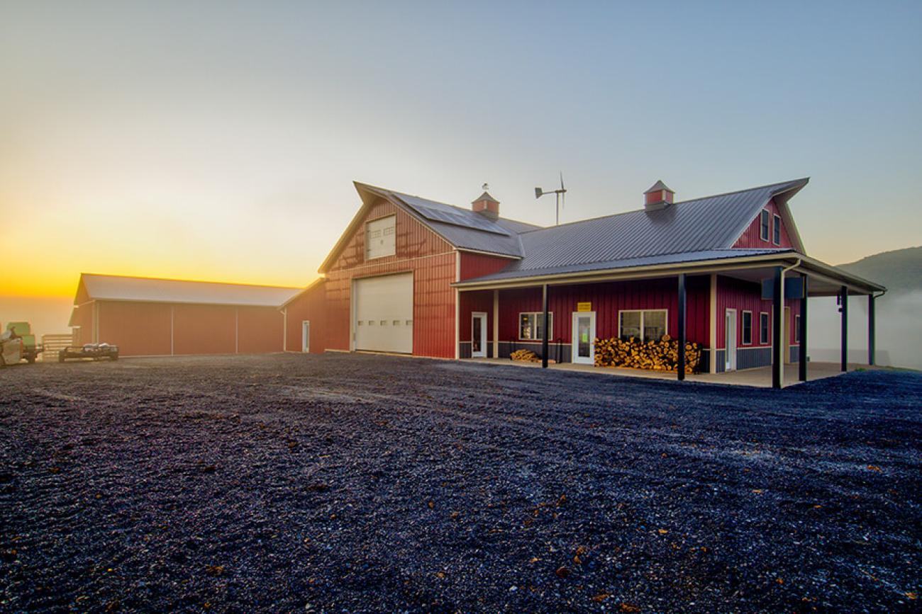 Red Metal Barn