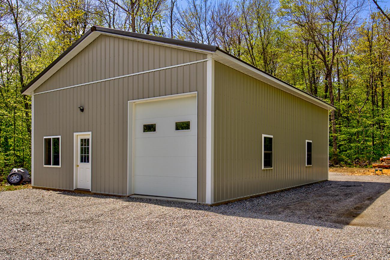Tan Metal Shed