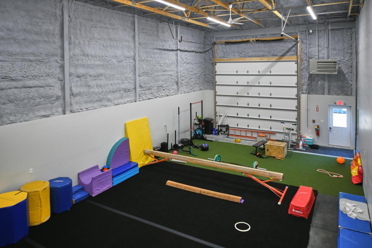 Gym Room, commercial steel building in Bridgewater, MA