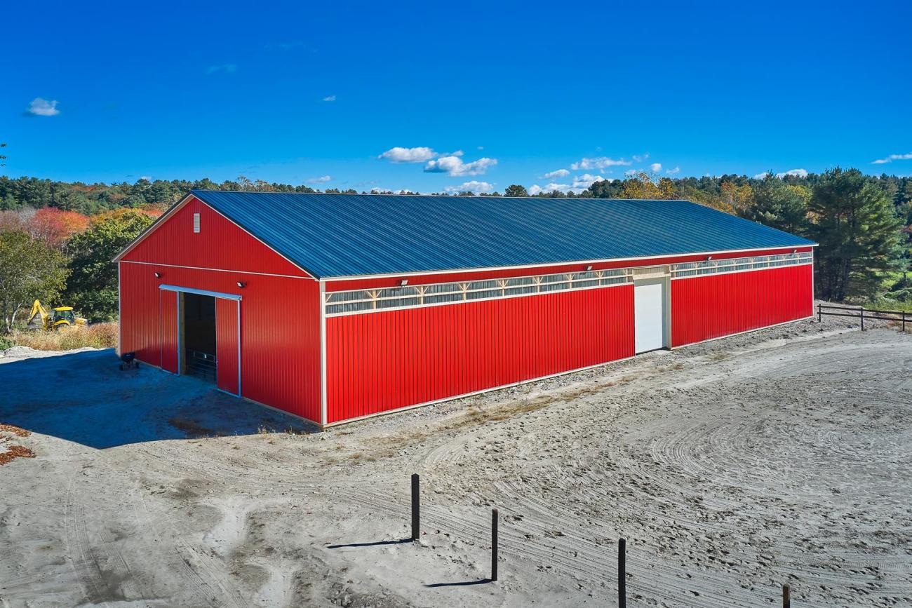 Metal riding arena, Sterling, MA