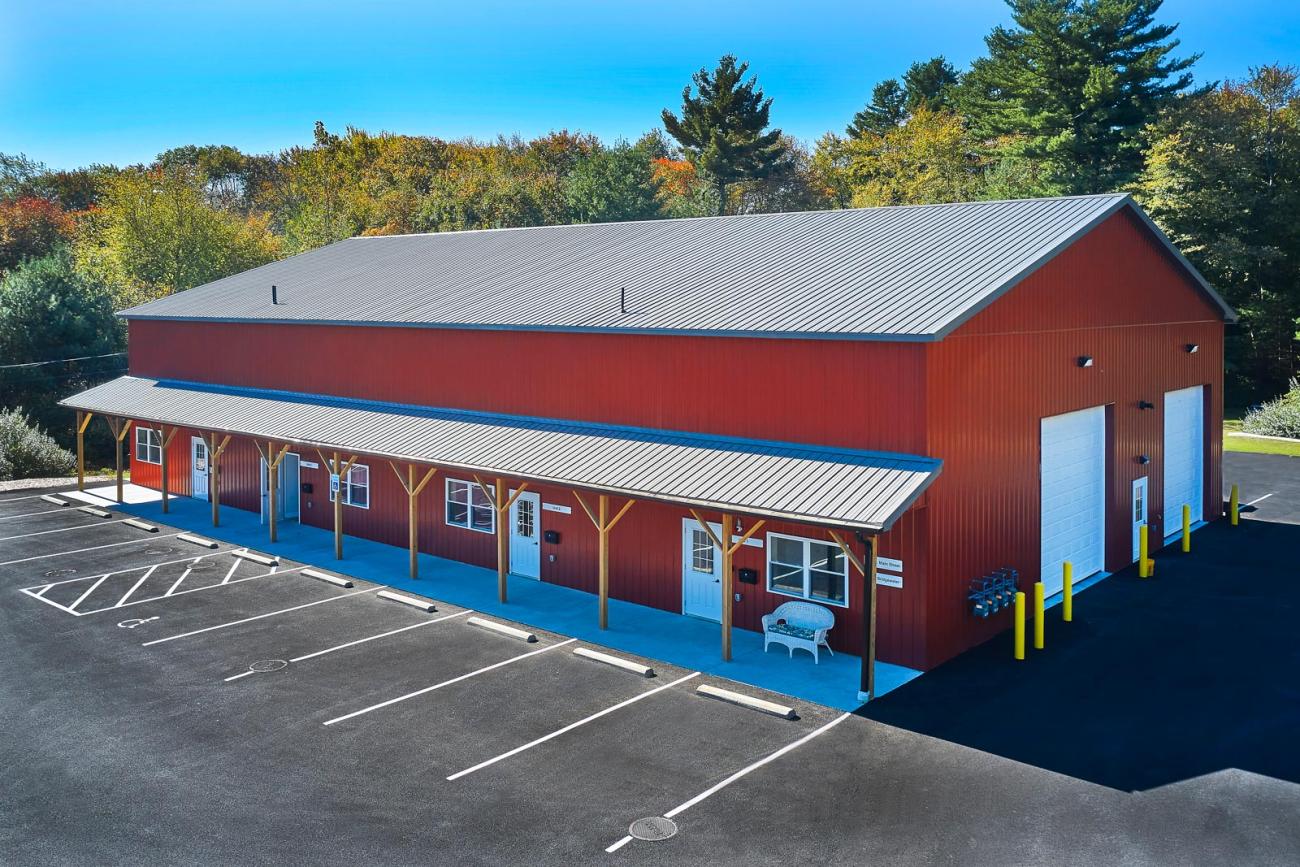 Red Metal Building in MA