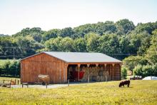 Wooden Hay & Tractor Barn