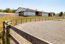 Metal Horse Barn With Outdoor Arena
